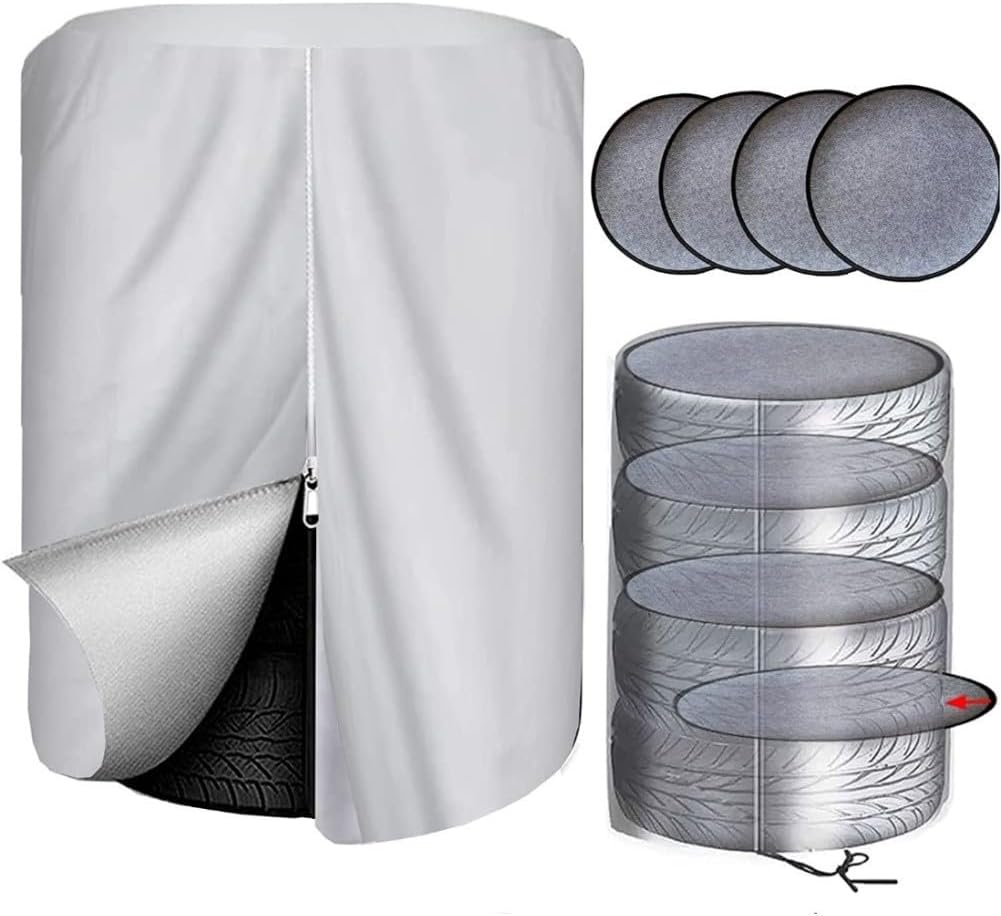 Housses de rangement pour pneus: en tissu Oxford, fermeture zippée, anti-poussière, résistant à l'eau, 420D